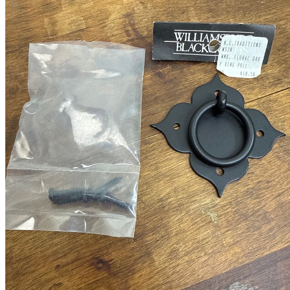 Williamsburg Blacksmiths Wrought Iron Cabinet Drawer Pull Made in USA Colonial